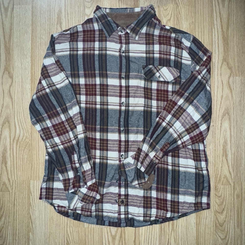 Legendary Whitetails Flannel Shirt Mens XL  Plaid Buck Camp Hunting